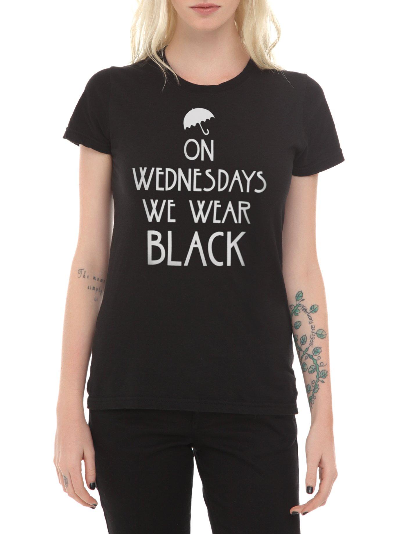 American Horror Story: Coven On Wednesdays We Wear Black Girls T-Shirt, BLACK, hi-res