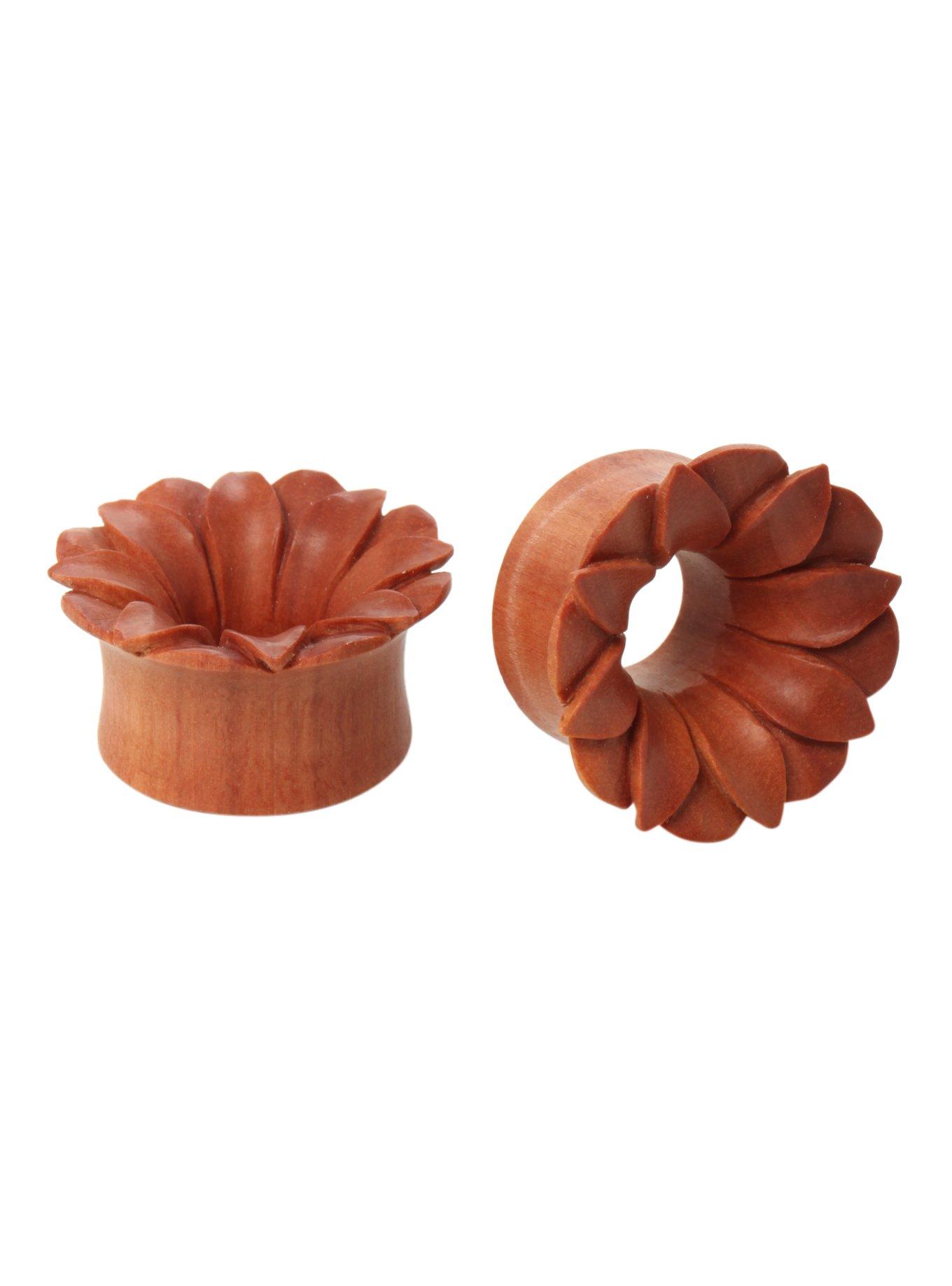 Urban Star Organic Wood Lotus Eyelet Plug 2 Pack 2g-0g, , hi-res