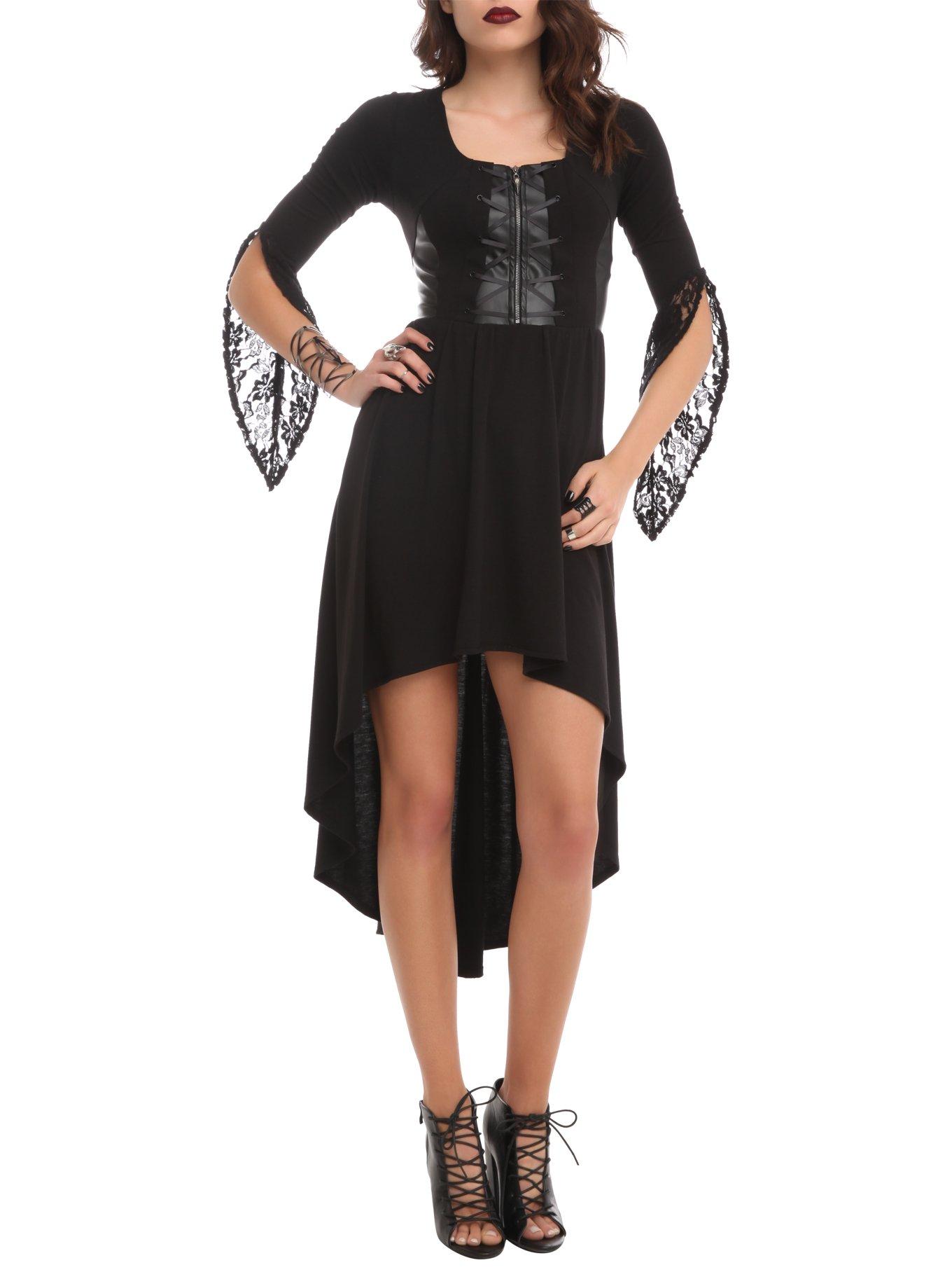 Disney Maleficent Corset Hi-Lo Dress, BLACK, hi-res