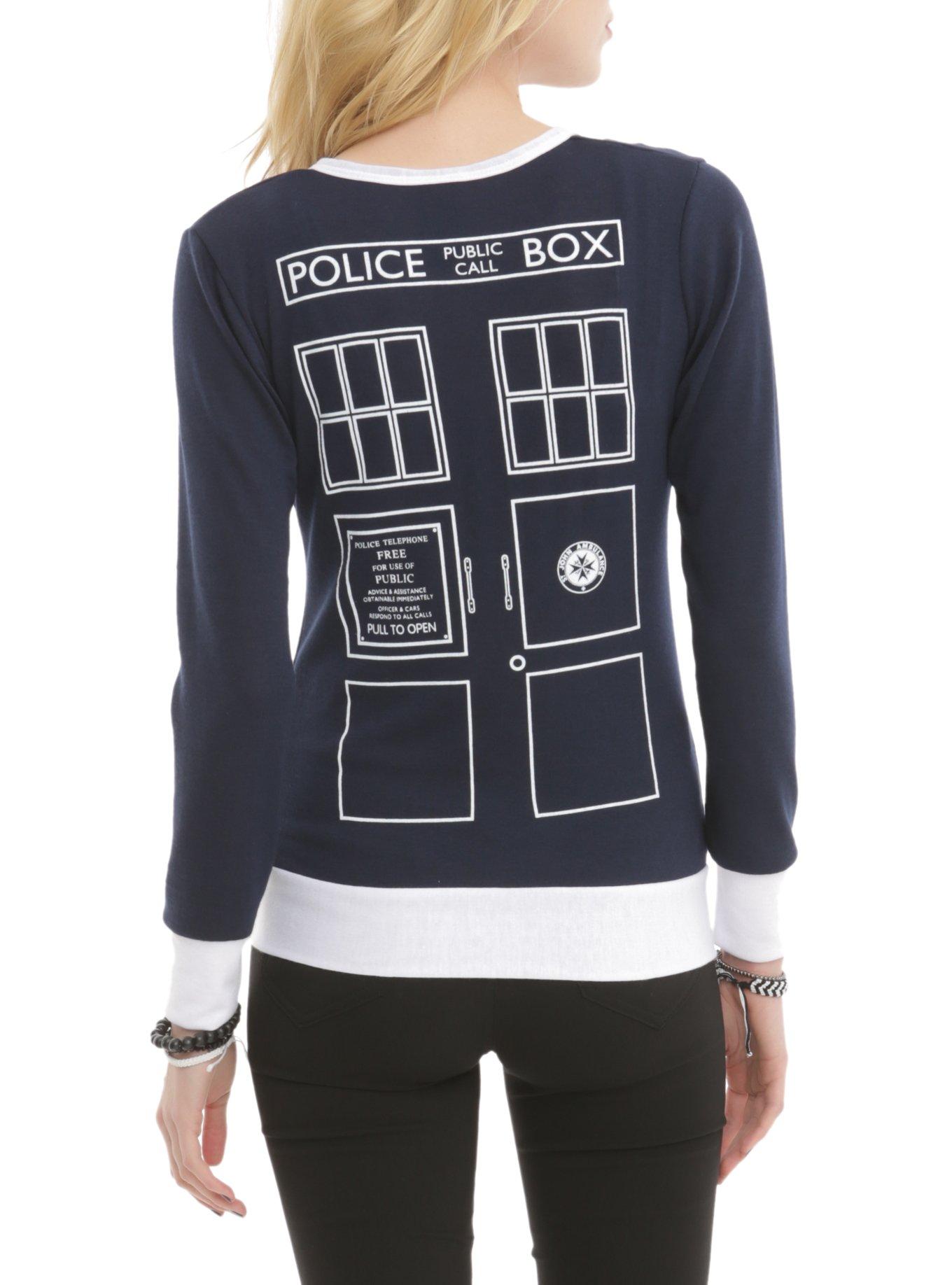 Doctor Who Her Universe Union Jack TARDIS Cardigan, BLACK, hi-res