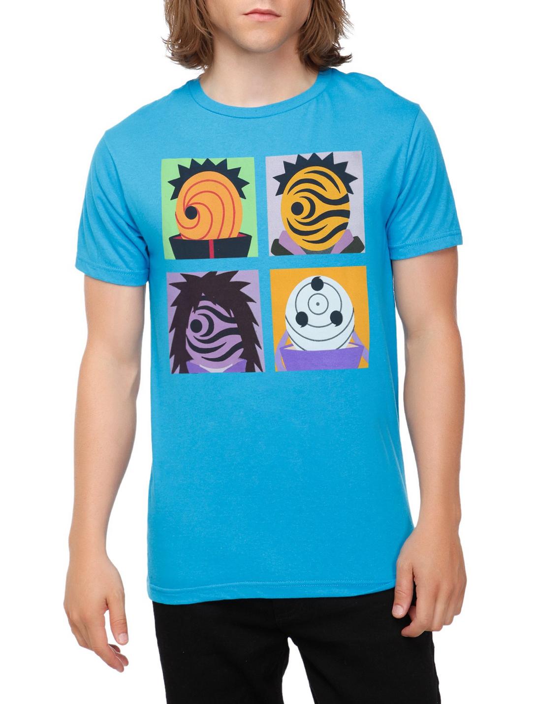 Naruto Shippuden Four Masks T-Shirt, BLACK, hi-res