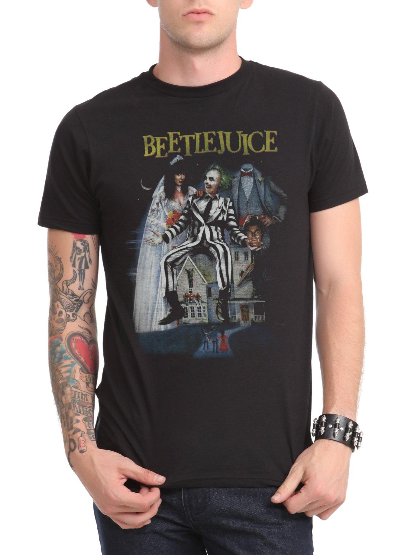 Beetlejuice Poster T-Shirt, BLACK, hi-res