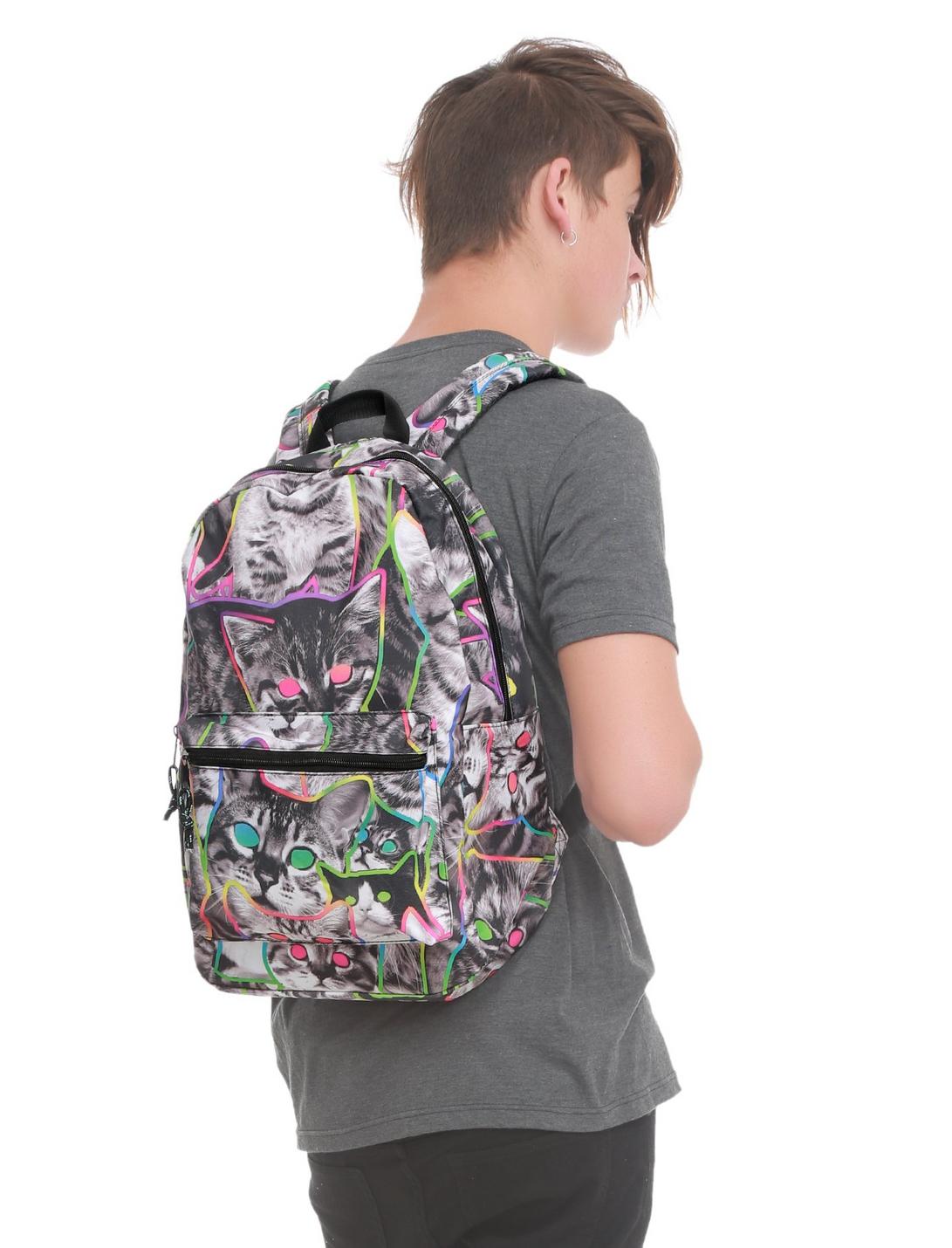 Neon Cats Backpack, , hi-res