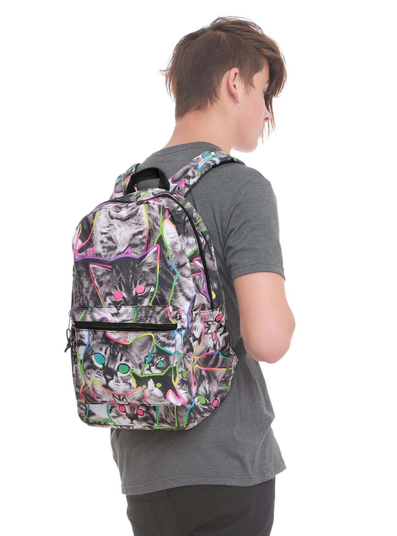 Neon Cats Backpack, , hi-res
