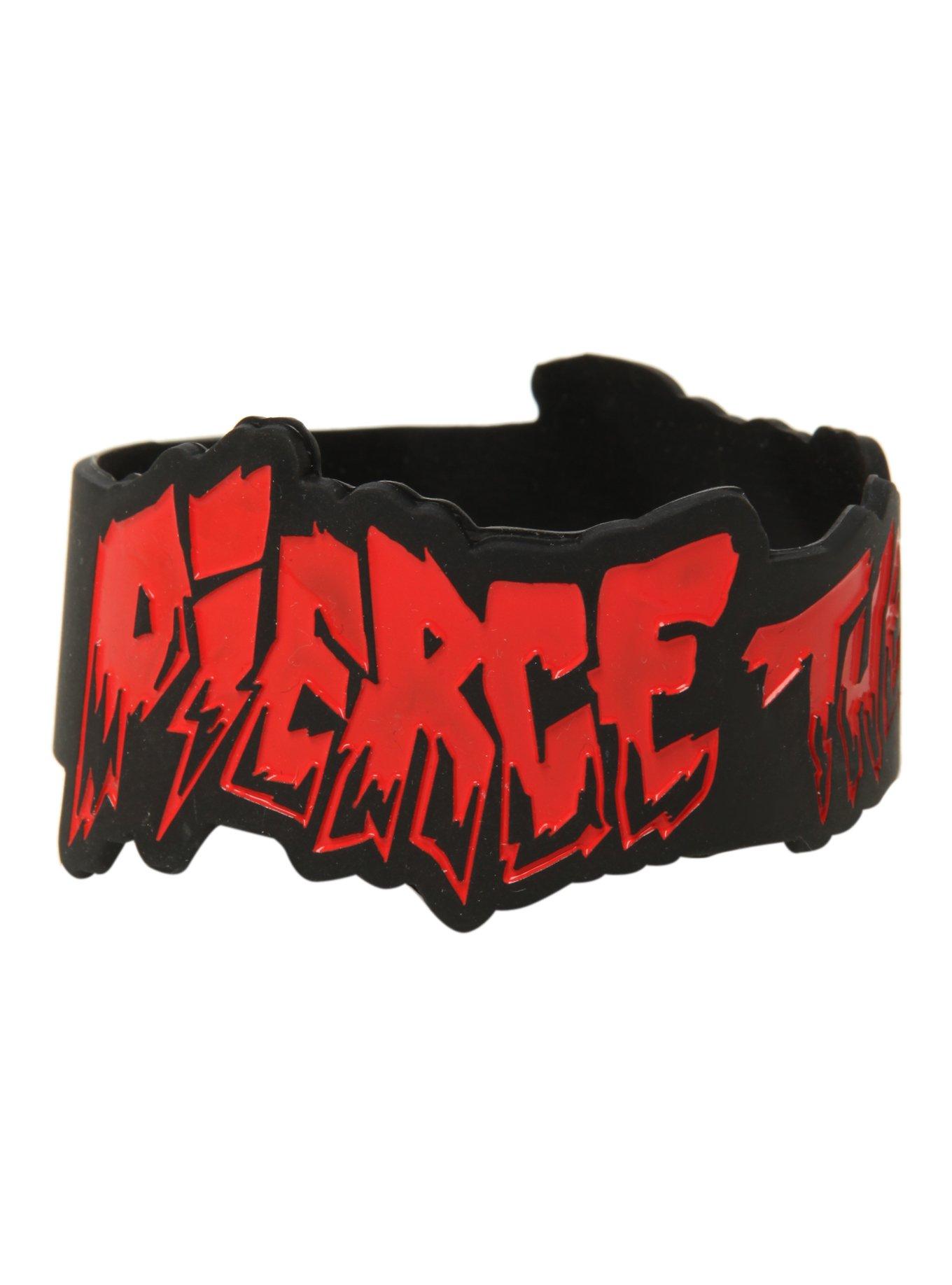 Pierce The Veil Logo Die-Cut Rubber Bracelet, , hi-res