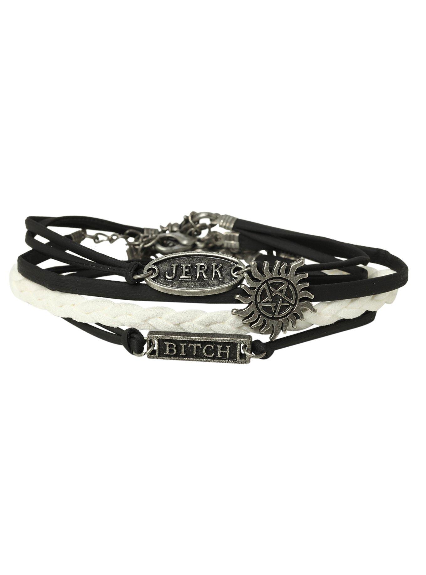Supernatural Jerk Bitch Anti-Possession Cord Bracelet 4 Pack, , hi-res