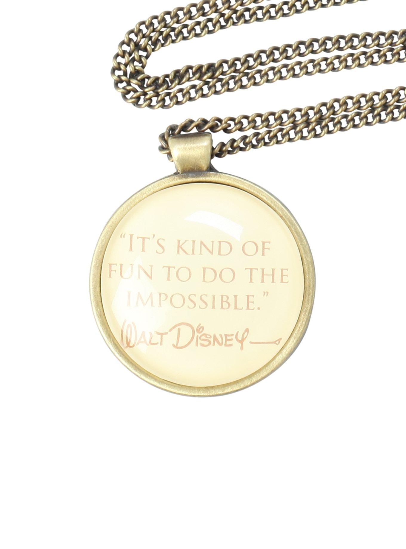 Disney Walt Quote Necklace, , hi-res