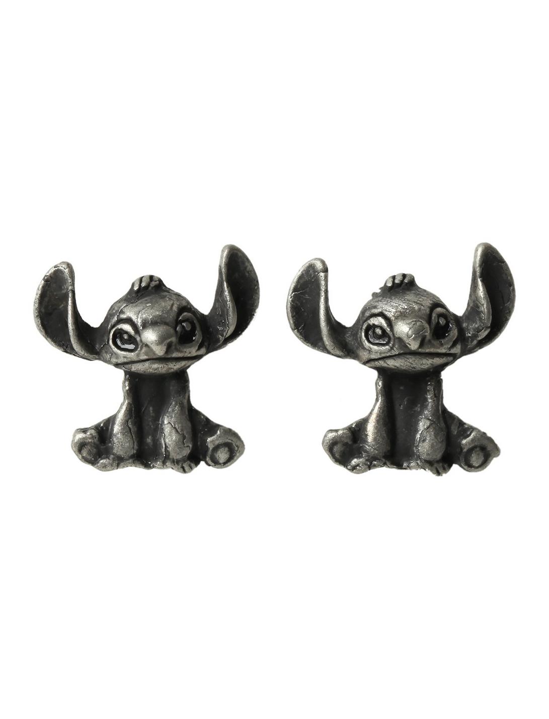 Disney Lilo & Stitch Burnished Silver Earrings, , hi-res