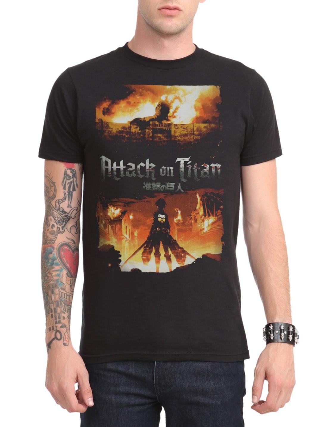 Attack On Titan Fire T-Shirt, , hi-res