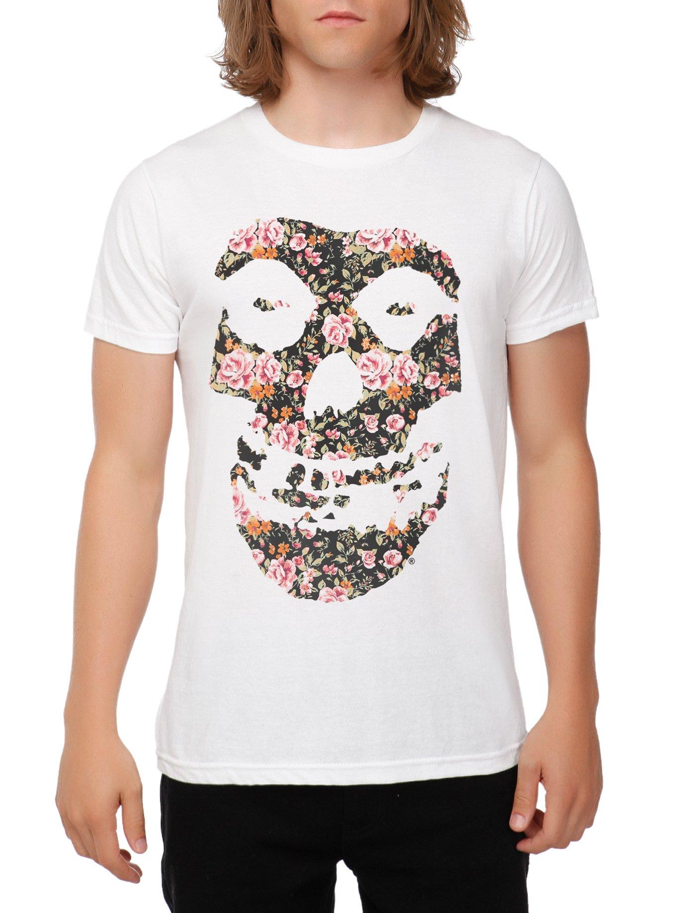 Misfits Floral Fiend Skull T-Shirt, , hi-res