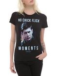 Supernatural No Chick Flick Moments Girls T-Shirt, BLACK, hi-res