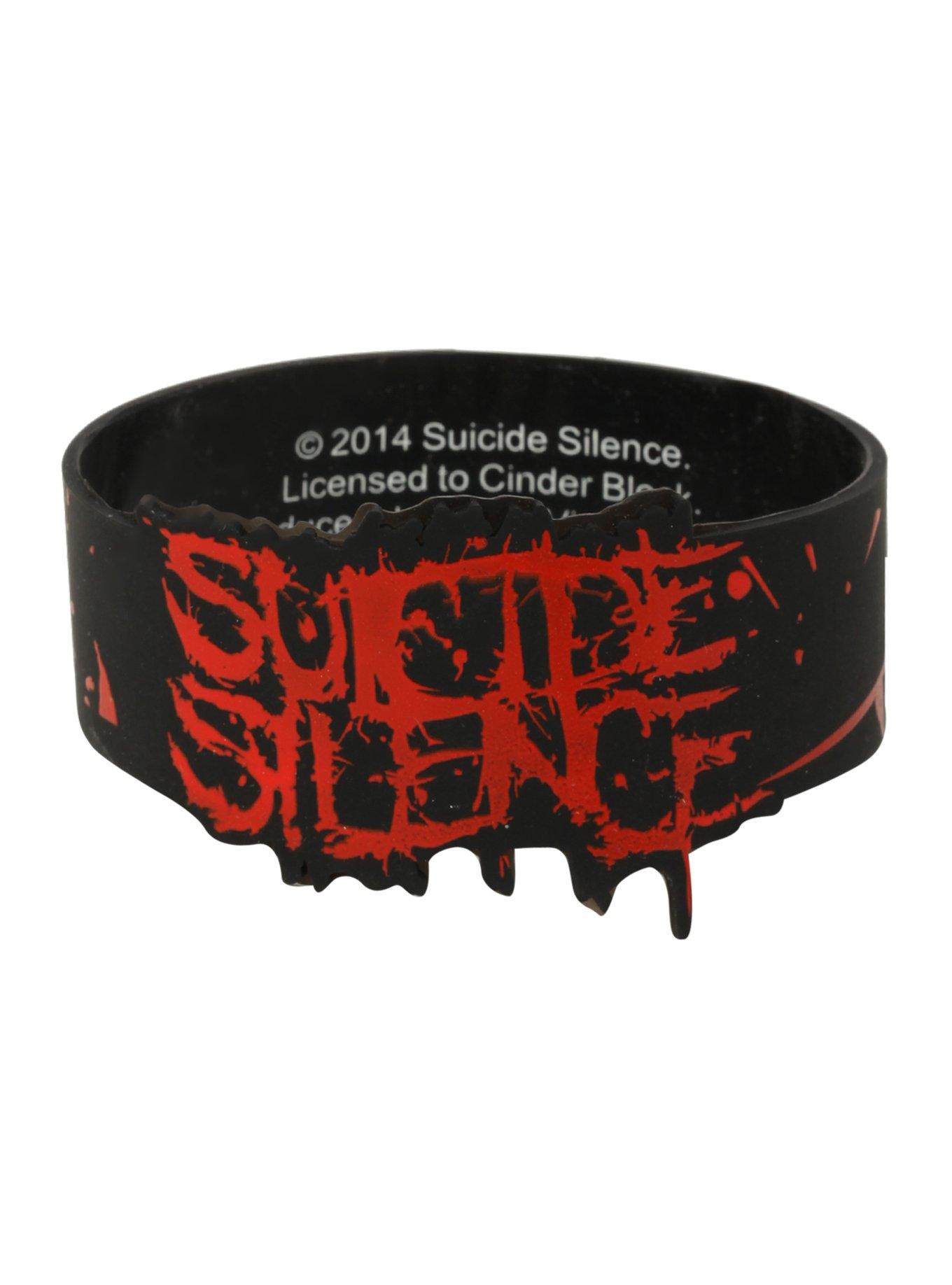 Suicide Silence Splatter Rubber Bracelet, , hi-res