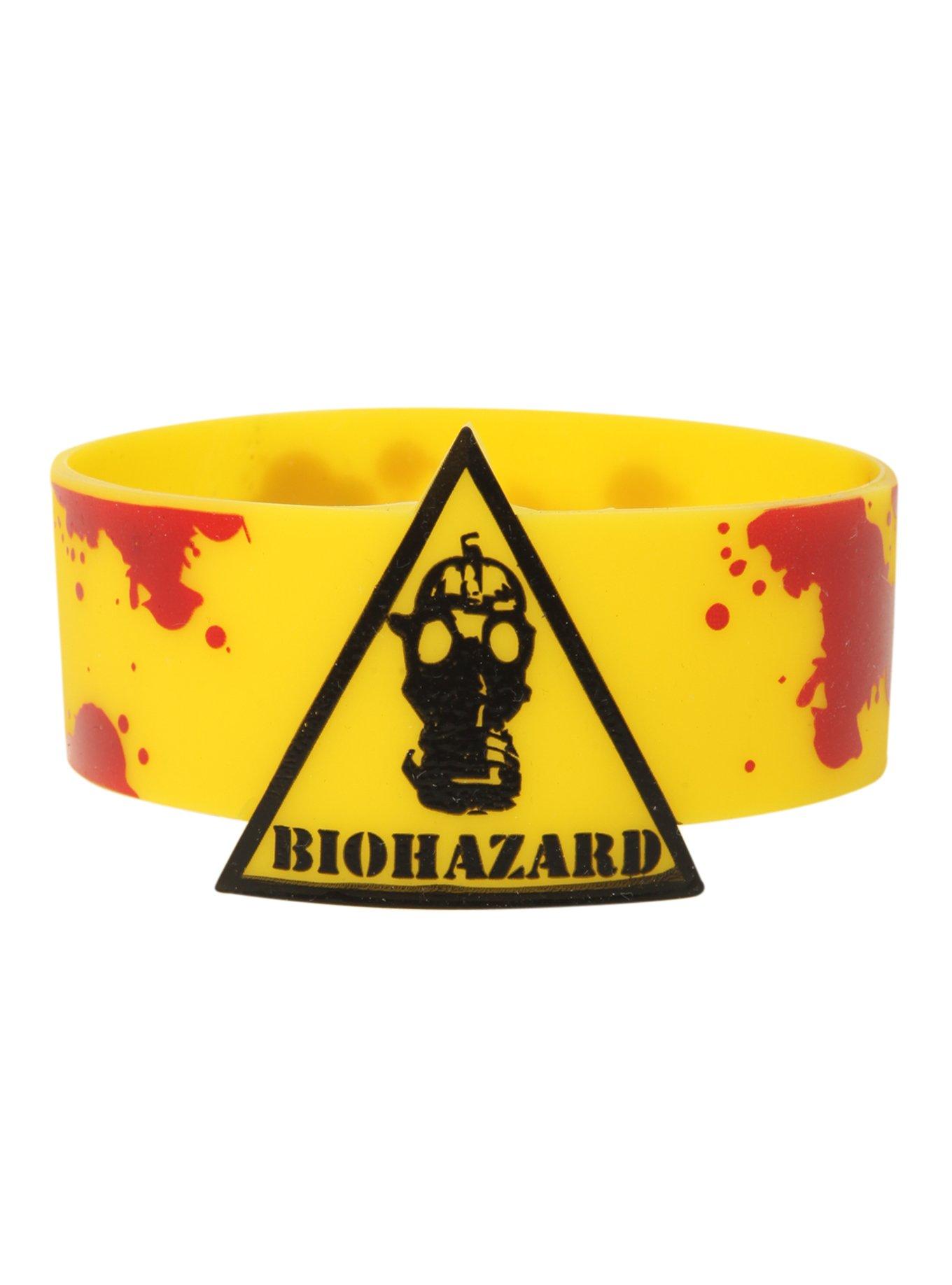 Biohazard Splatter Rubber Bracelet, , hi-res