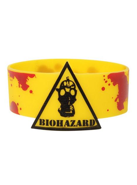 Biohazard Splatter Rubber Bracelet | Hot Topic