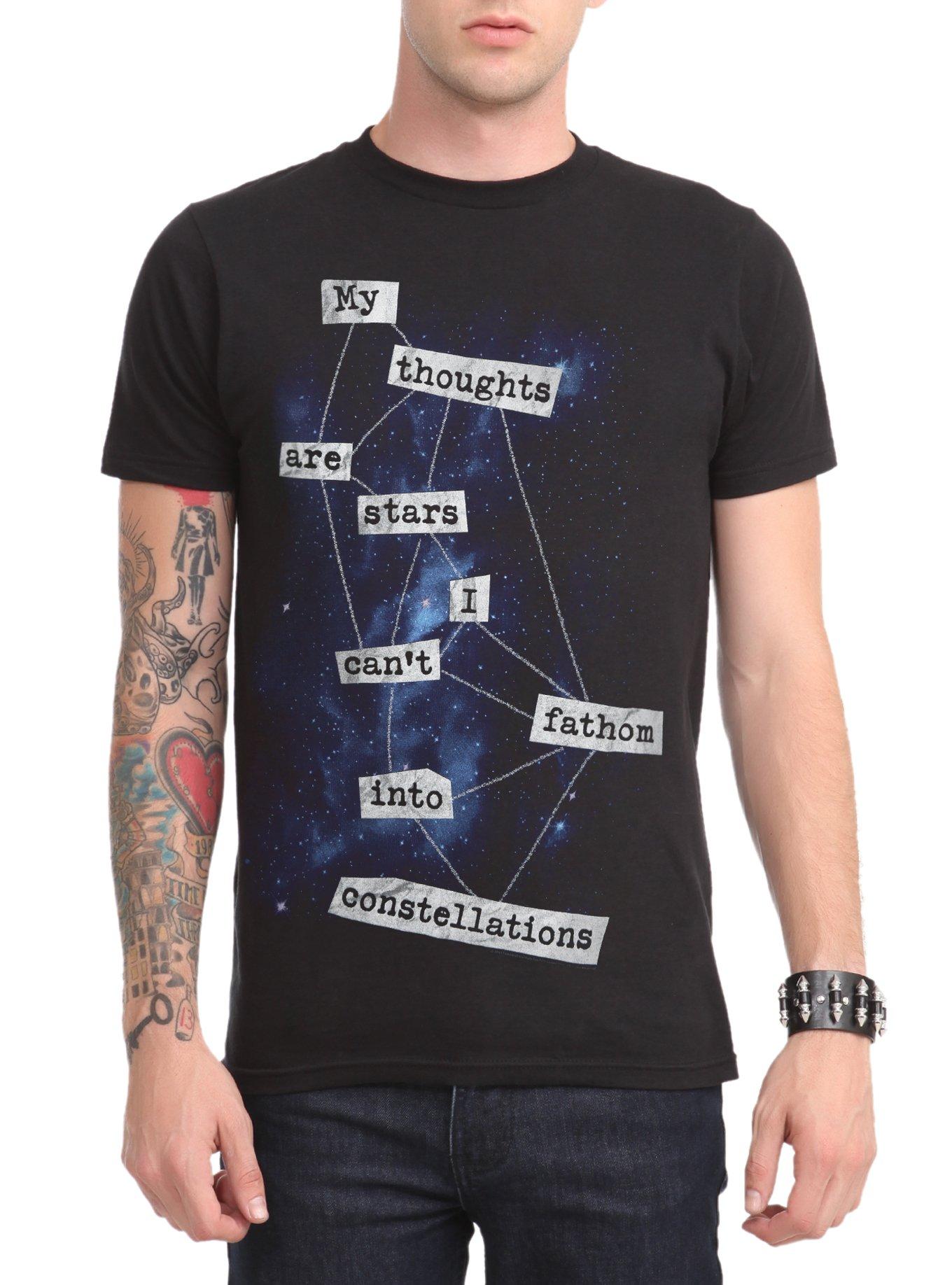 The Fault In Our Stars Thoughts Are Stars T-Shirt, BLACK, hi-res