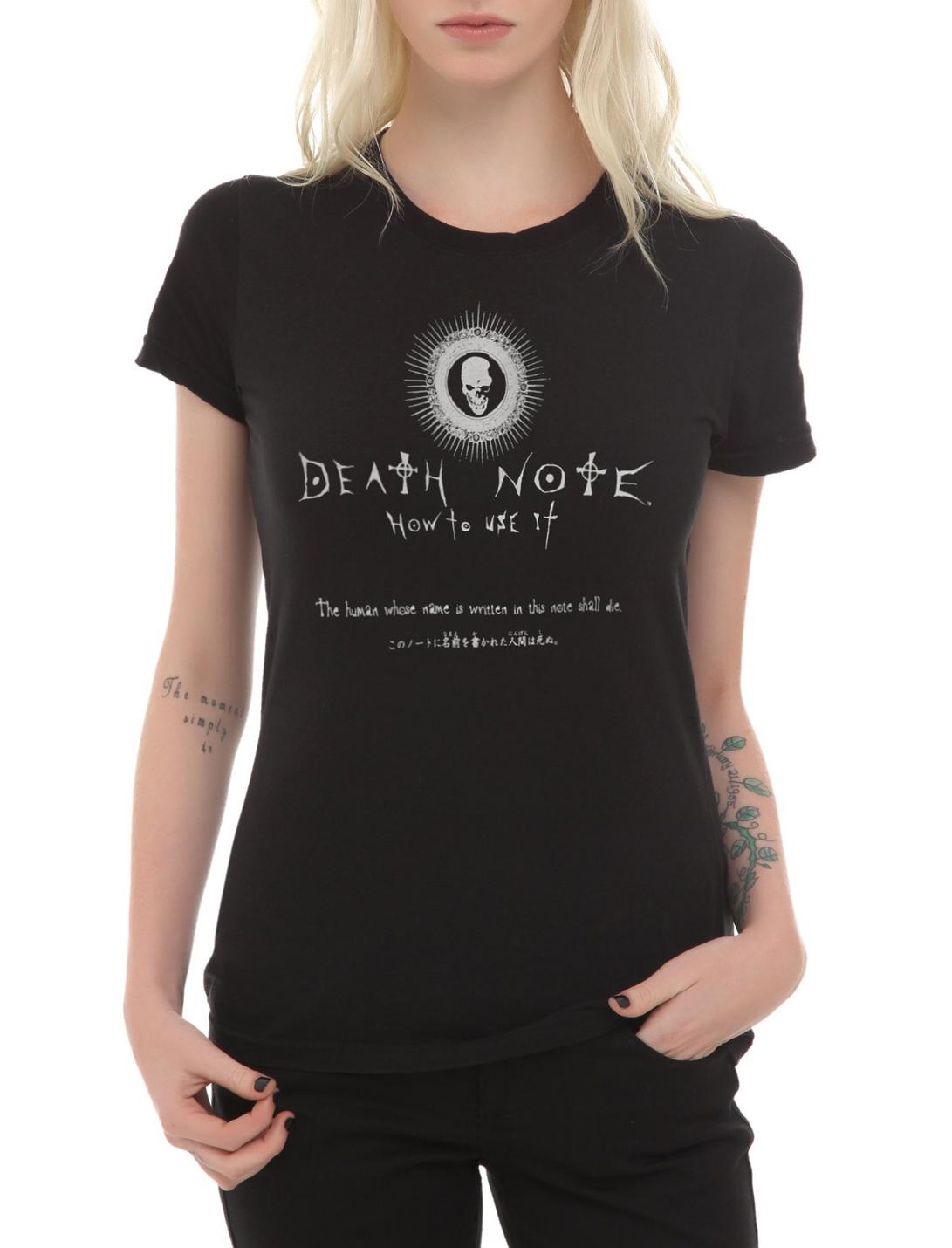 Death Note How To Use It Girls T-Shirt, BLACK, hi-res
