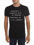 Cuddle With Demons T-Shirt, BLACK, hi-res