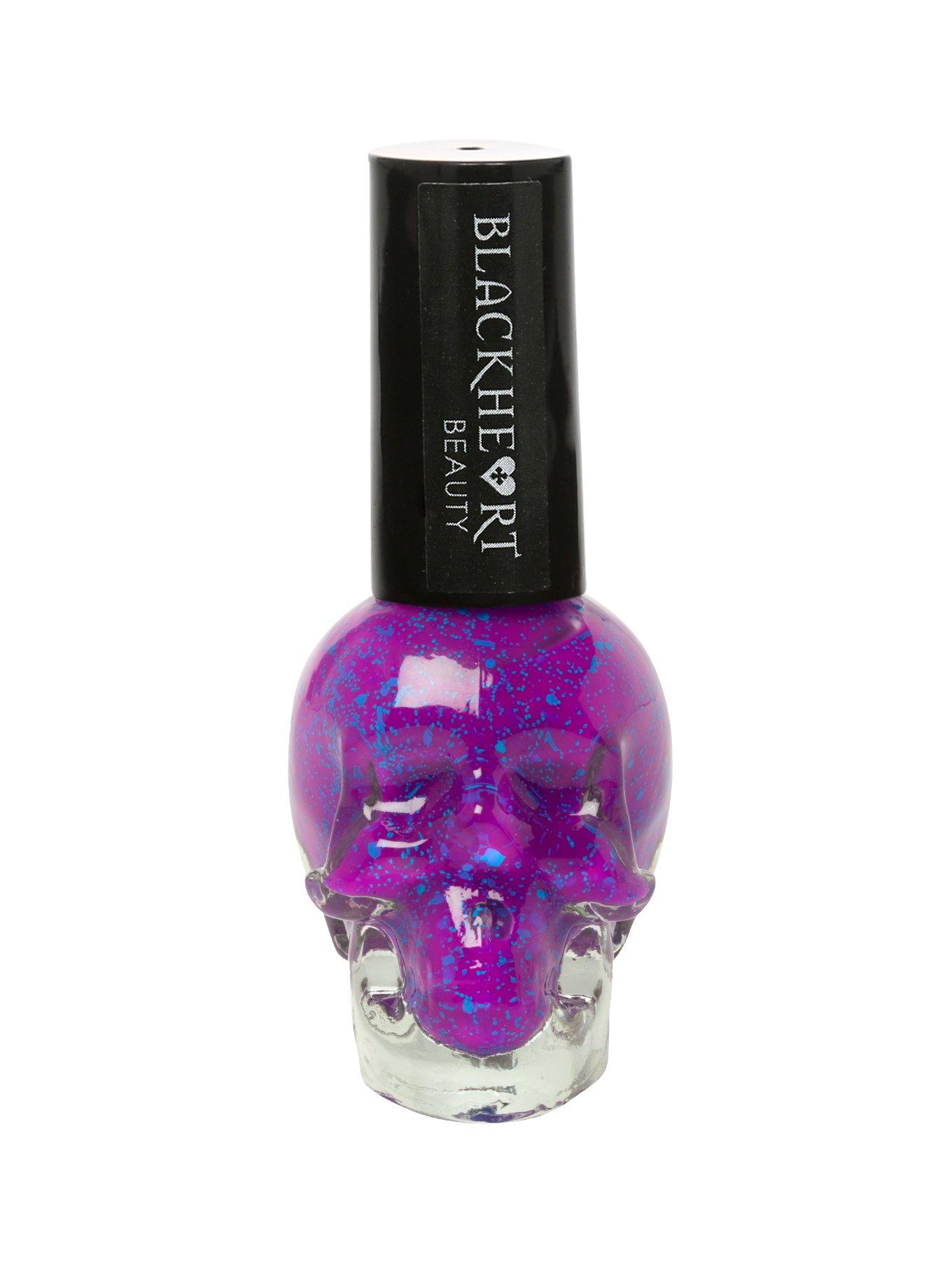 Blackheart Beauty Violet & Blue Glitter Nail Polish, , hi-res