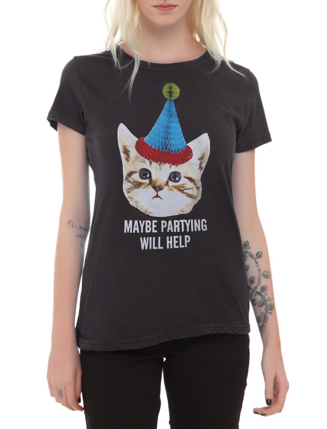 Maybe Partying Will Help Girls T-Shirt, , hi-res