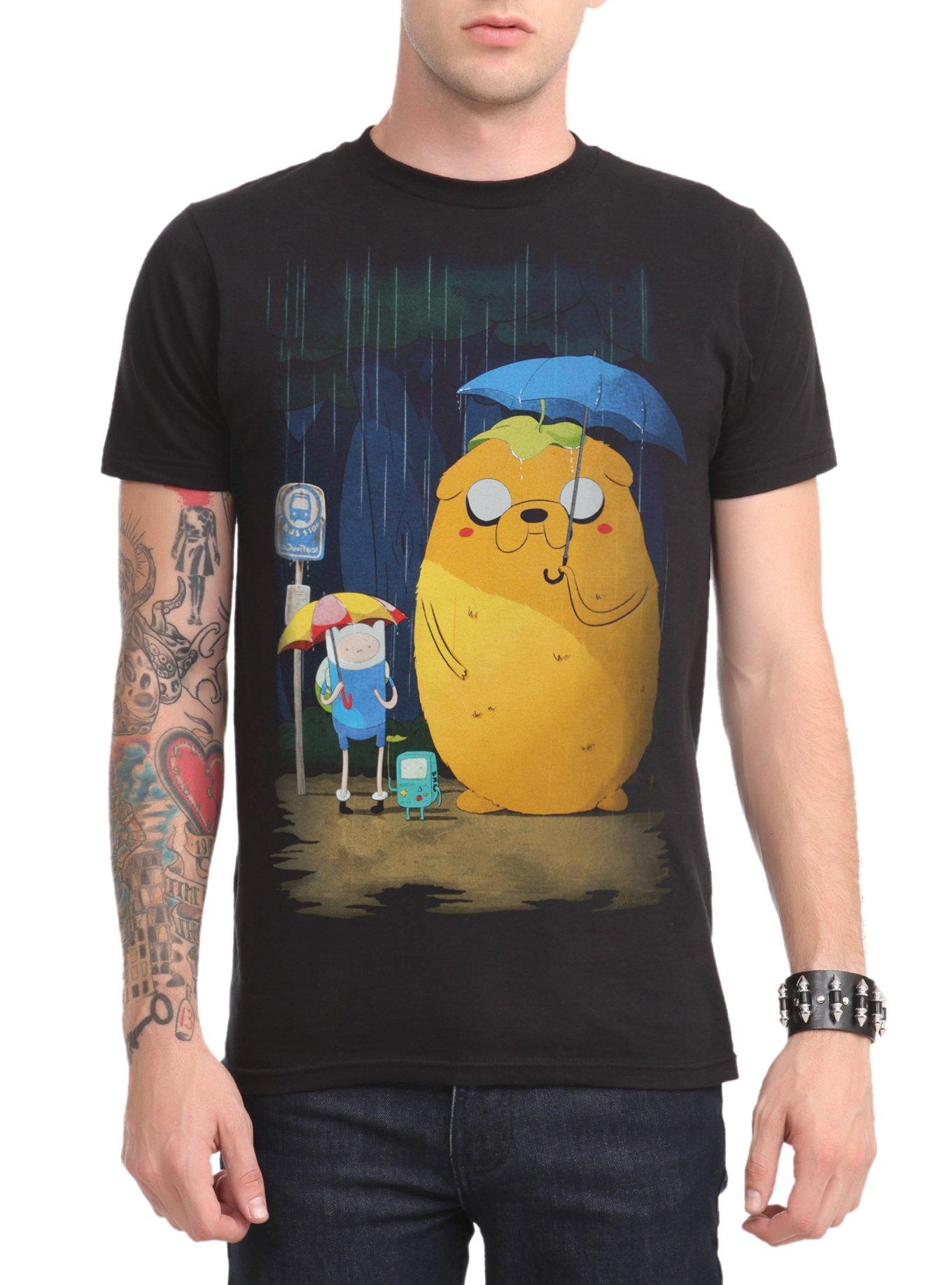Adventure Time In The Rain T-Shirt, BLACK, hi-res