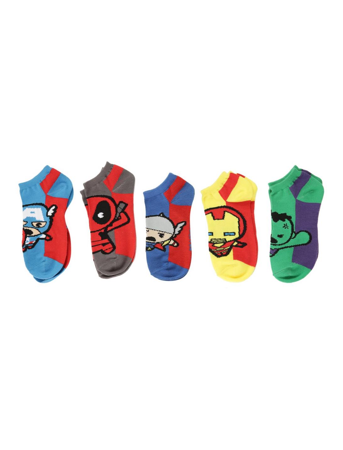 Marvel Heroes Kawaii No-Show Socks, , hi-res