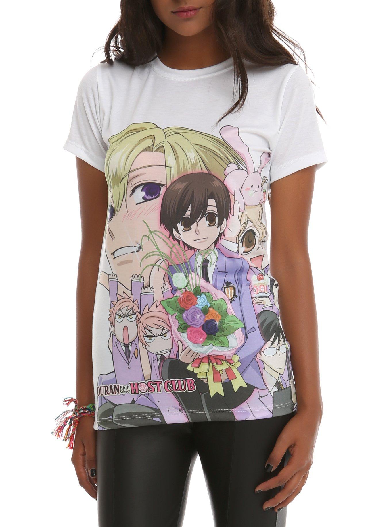 Ouran High School Host Club Sublimation Girls T-Shirt, BLACK, hi-res