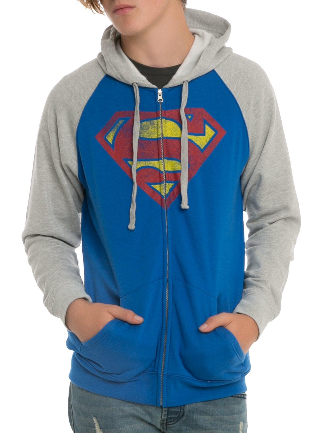 Superman zipper outlet hoodie