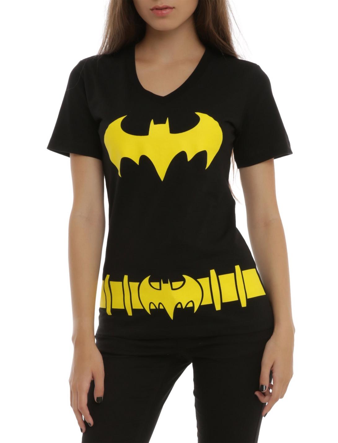 DC Comics Batman Belt Costume Girls T-Shirt 2XL, BLACK, hi-res