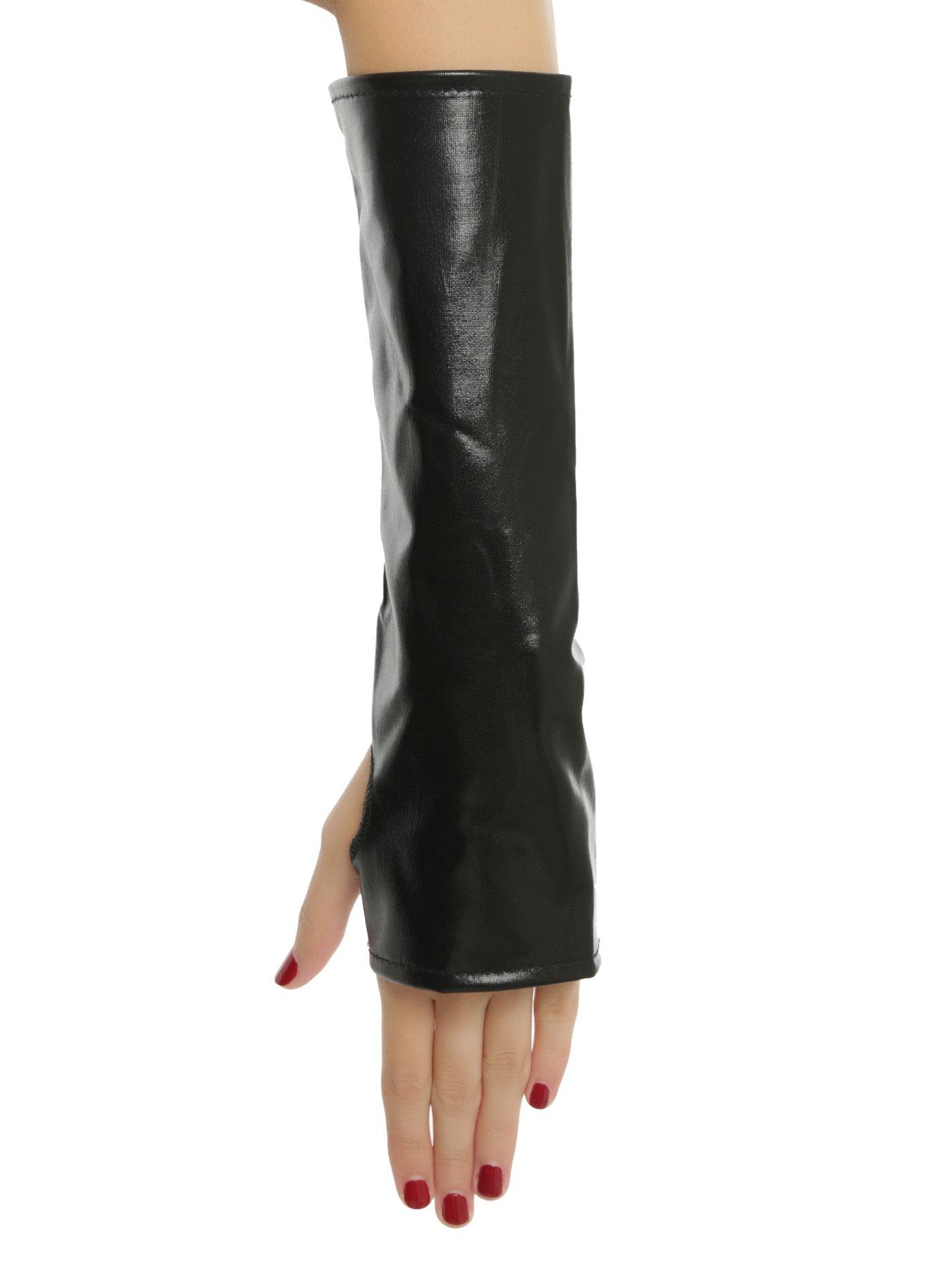 Black Lamé Gloves Hot Topic