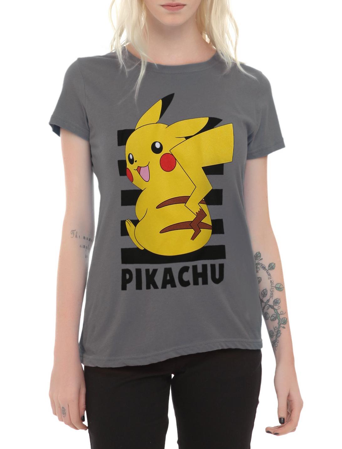 Pokemon Pikachu Stripes Girls T-Shirt, , hi-res