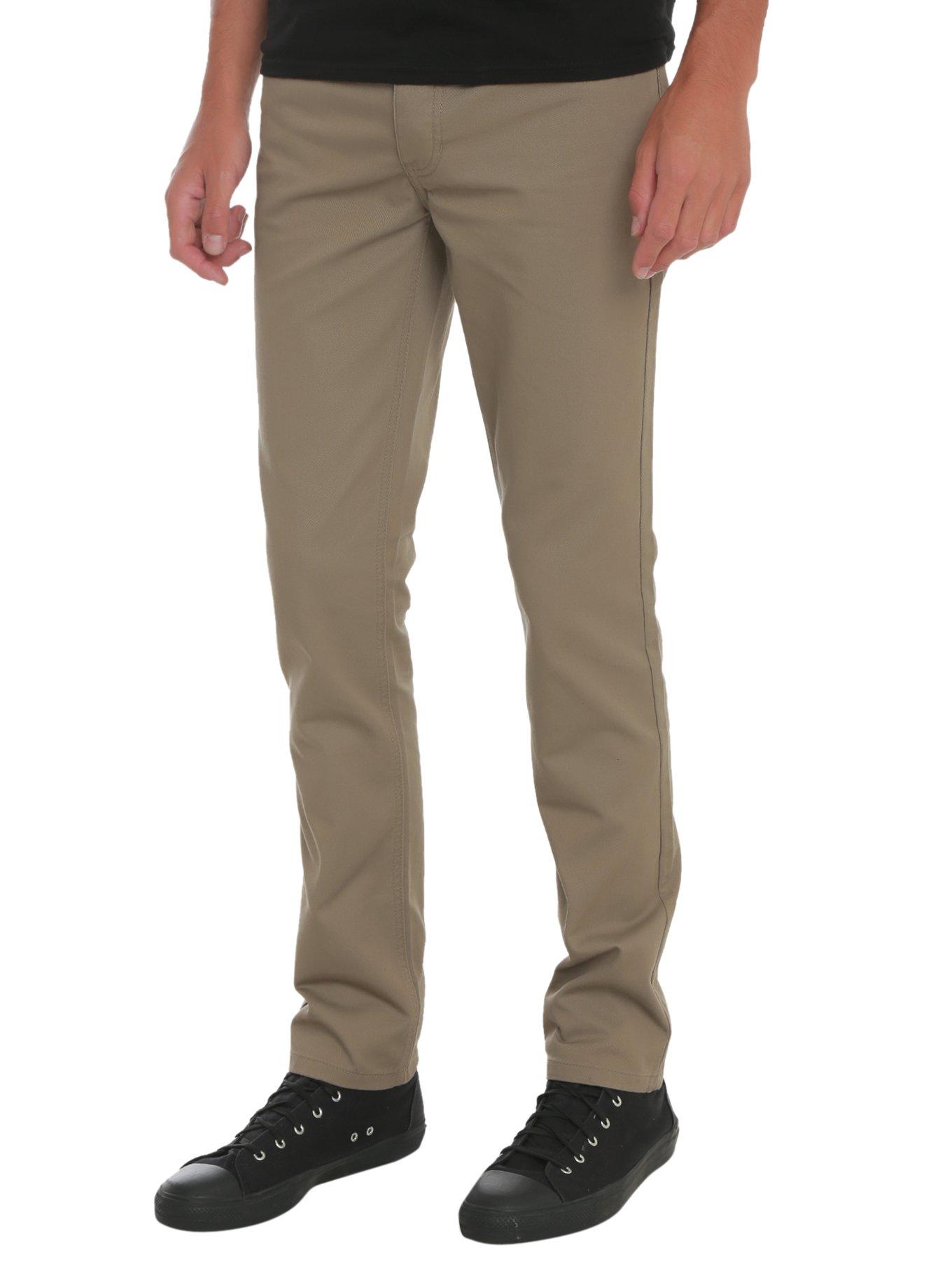 XXX RUDE Khaki 5-Pocket Workwear Pants, KHAKI, hi-res