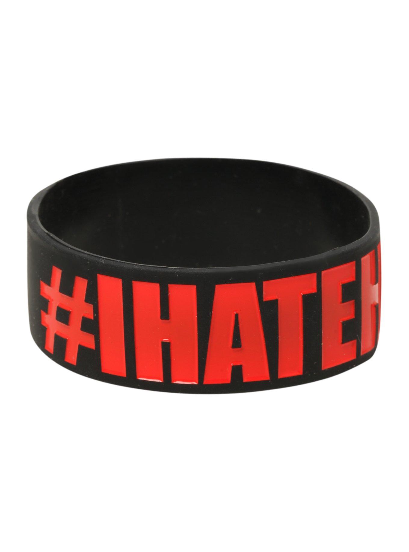 I Hate Hashtags Rubber Bracelet, , hi-res