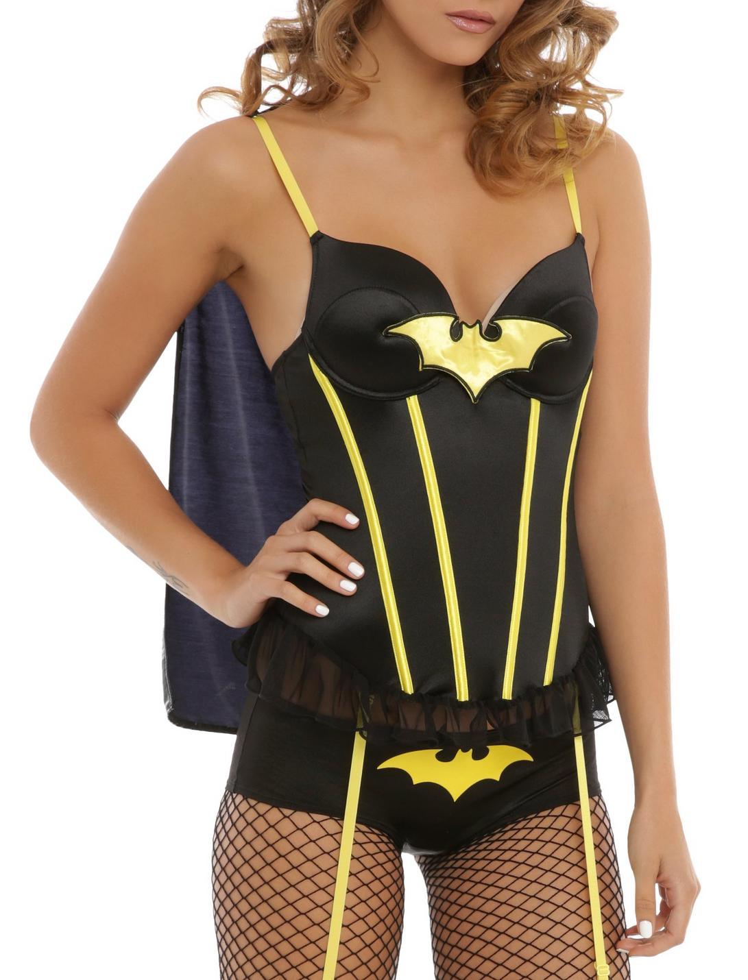 DC Comics Batman Batgirl Bustier With Cape, BLACK, hi-res