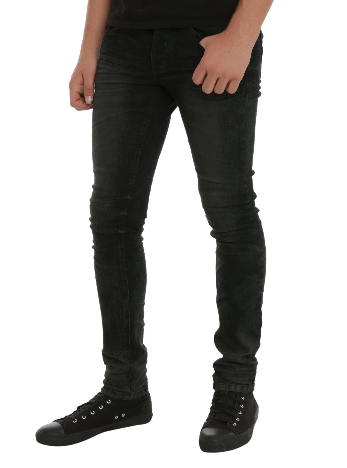 XXX RUDE Indigo Overtone Wash Skinny Fit Denim Jeans, DARK BLUE, hi-res