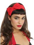 LOVEsick Red Chiffon Bow Stretch Headband, , hi-res