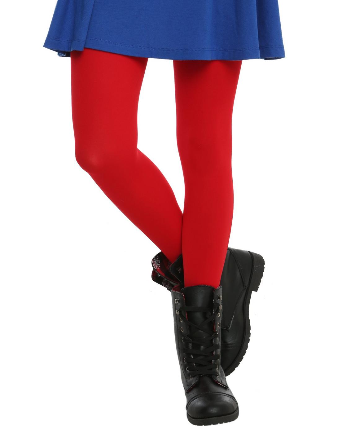 LOVEsick Solid Red Tights, , hi-res