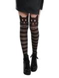 LOVEsick Kitty Stripe Faux Thigh High Tights, , hi-res
