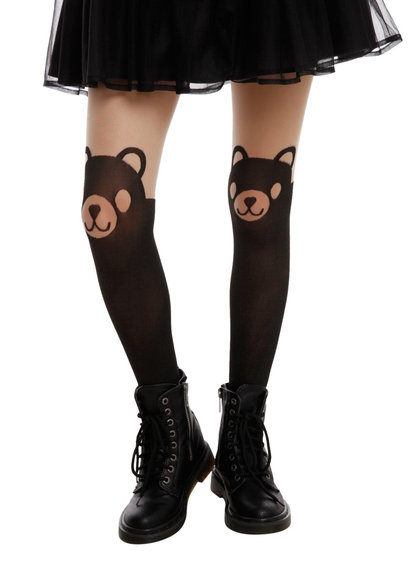 LOVEsick Bear Faux Thigh High Tights, , hi-res