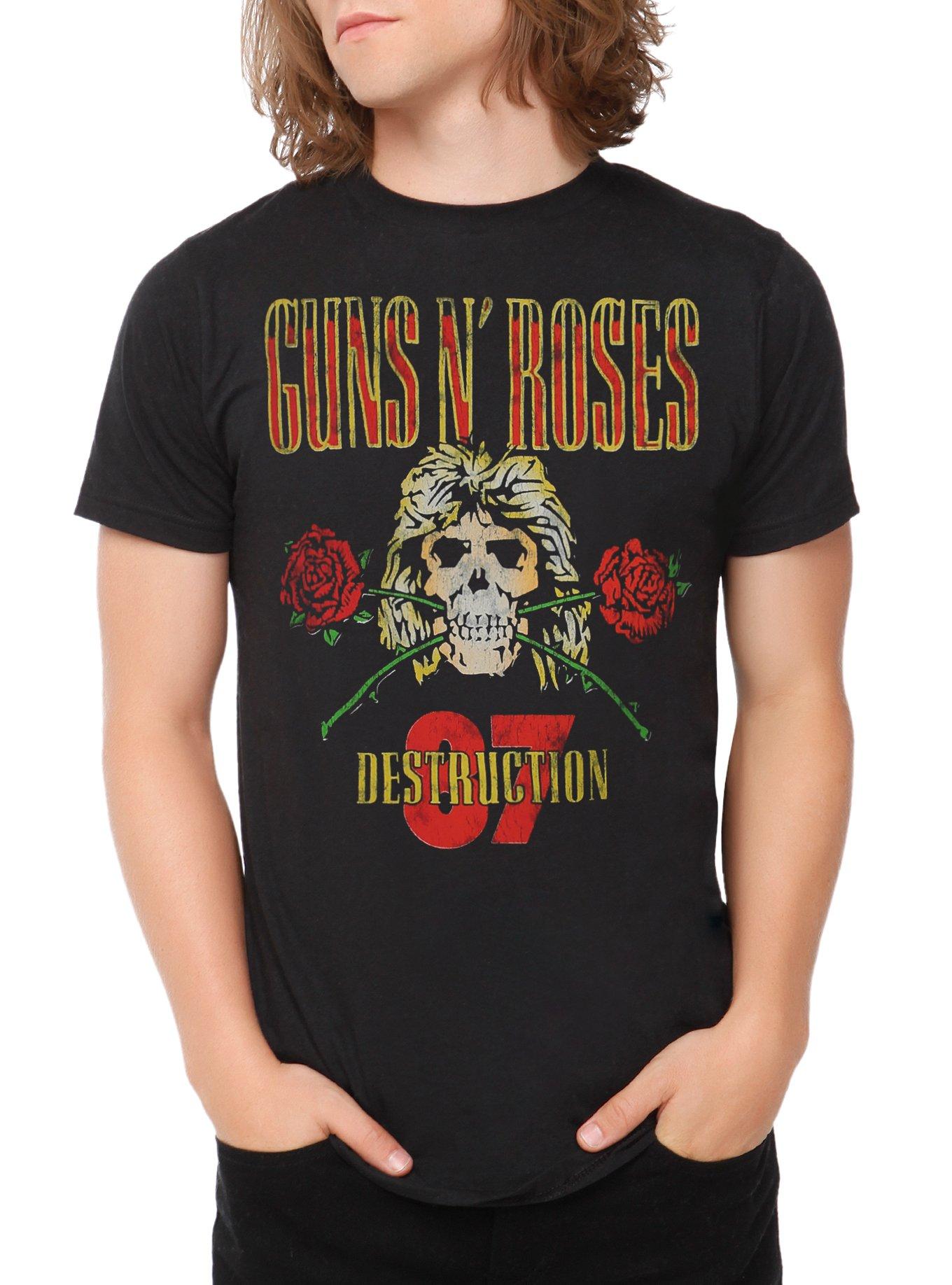 Guns N' Roses Destruction T-Shirt, BLACK, hi-res