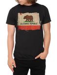 California Distressed Flag T-Shirt, BLACK, hi-res