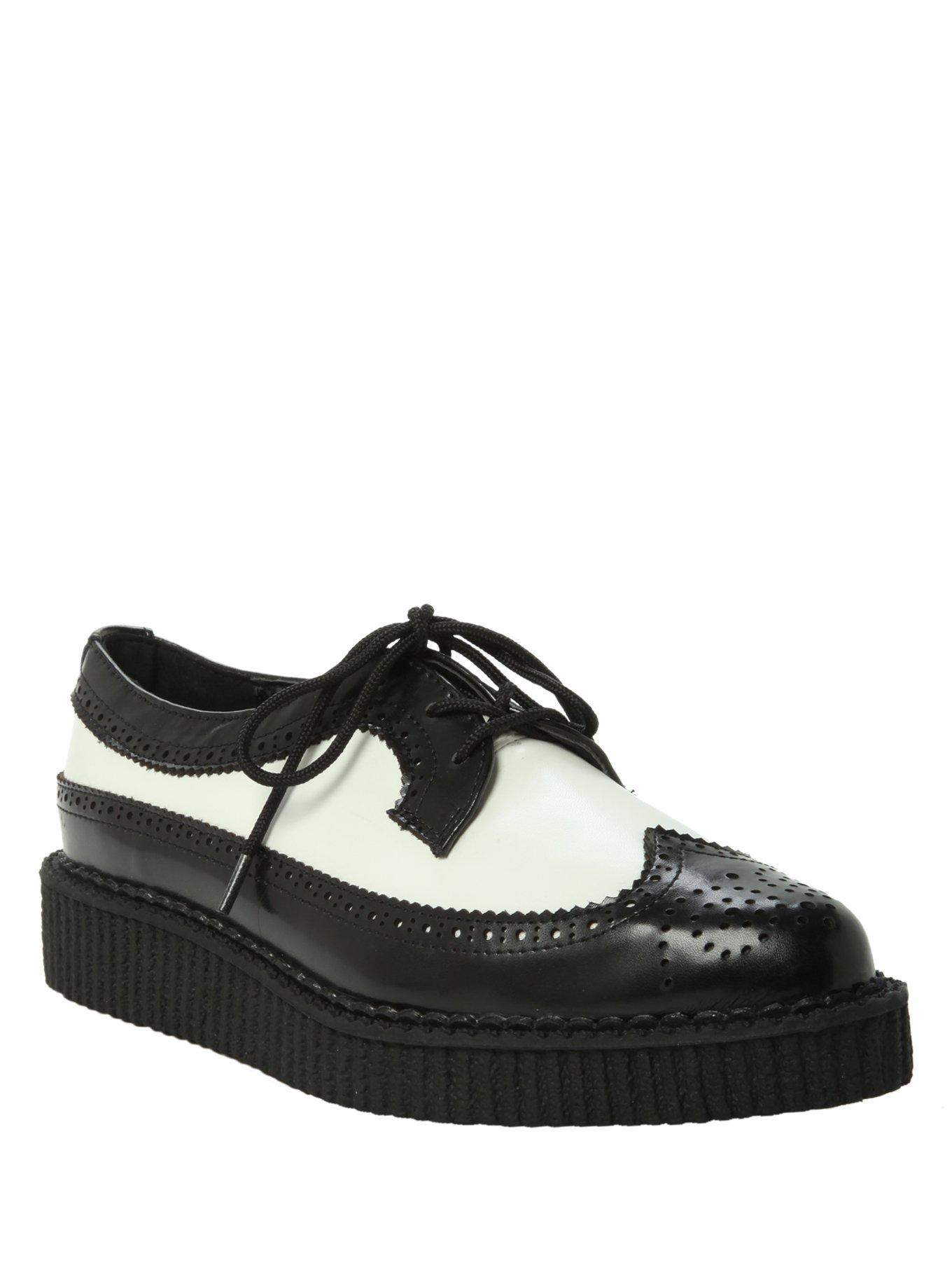 T.U.K. Black And White Wingtip Creeper, BLACK, hi-res