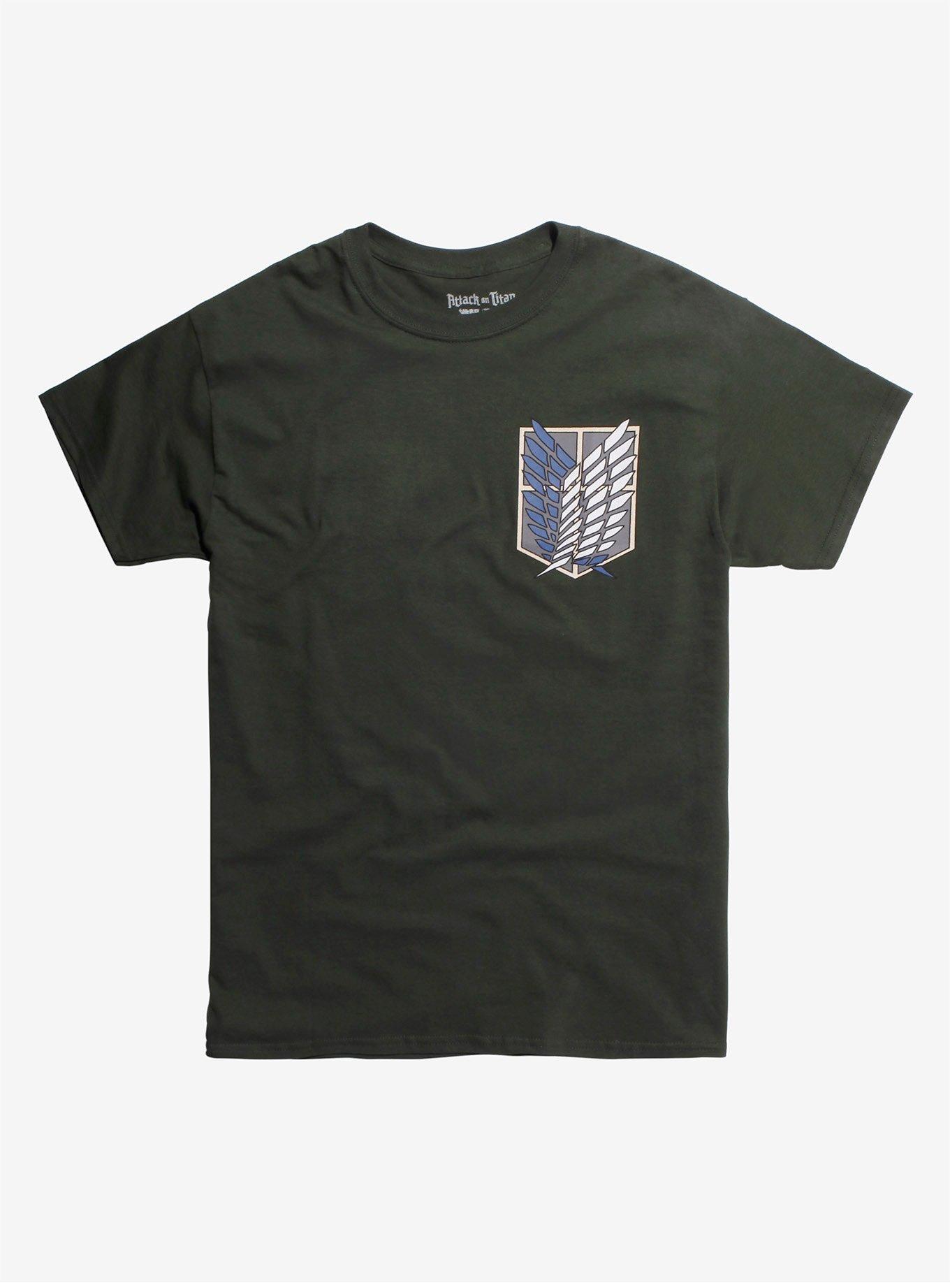 Attack on titan 2025 shirt hot topic