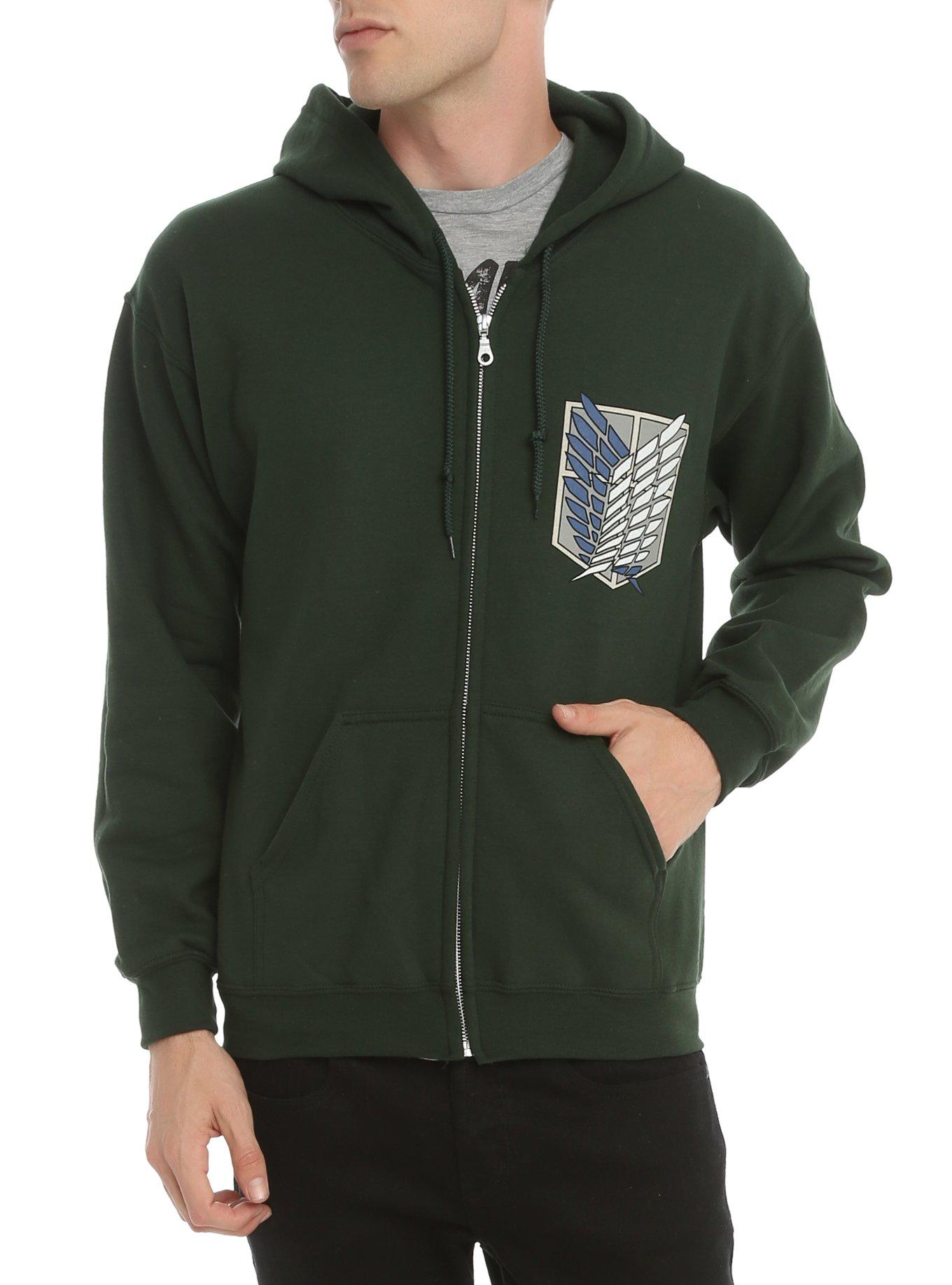 Attack On Titan Scout Regiment Shield Zip Hoodie Hot Topic