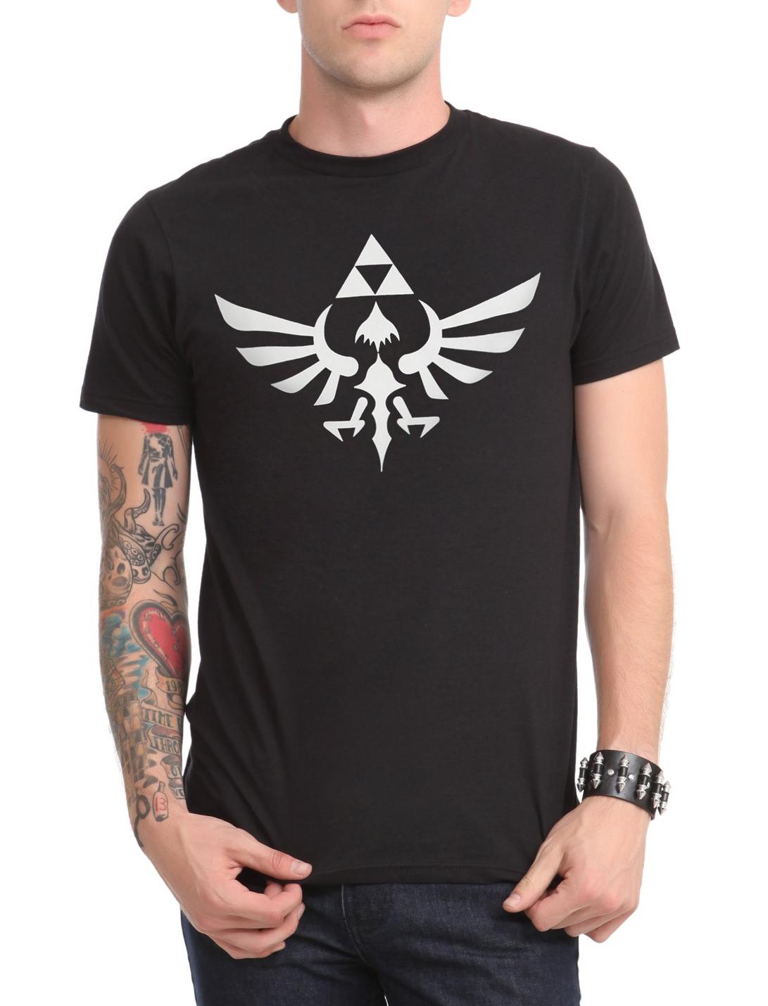 Nintendo The Legend Of Zelda Triumphant Triforce T-Shirt, BLACK, hi-res