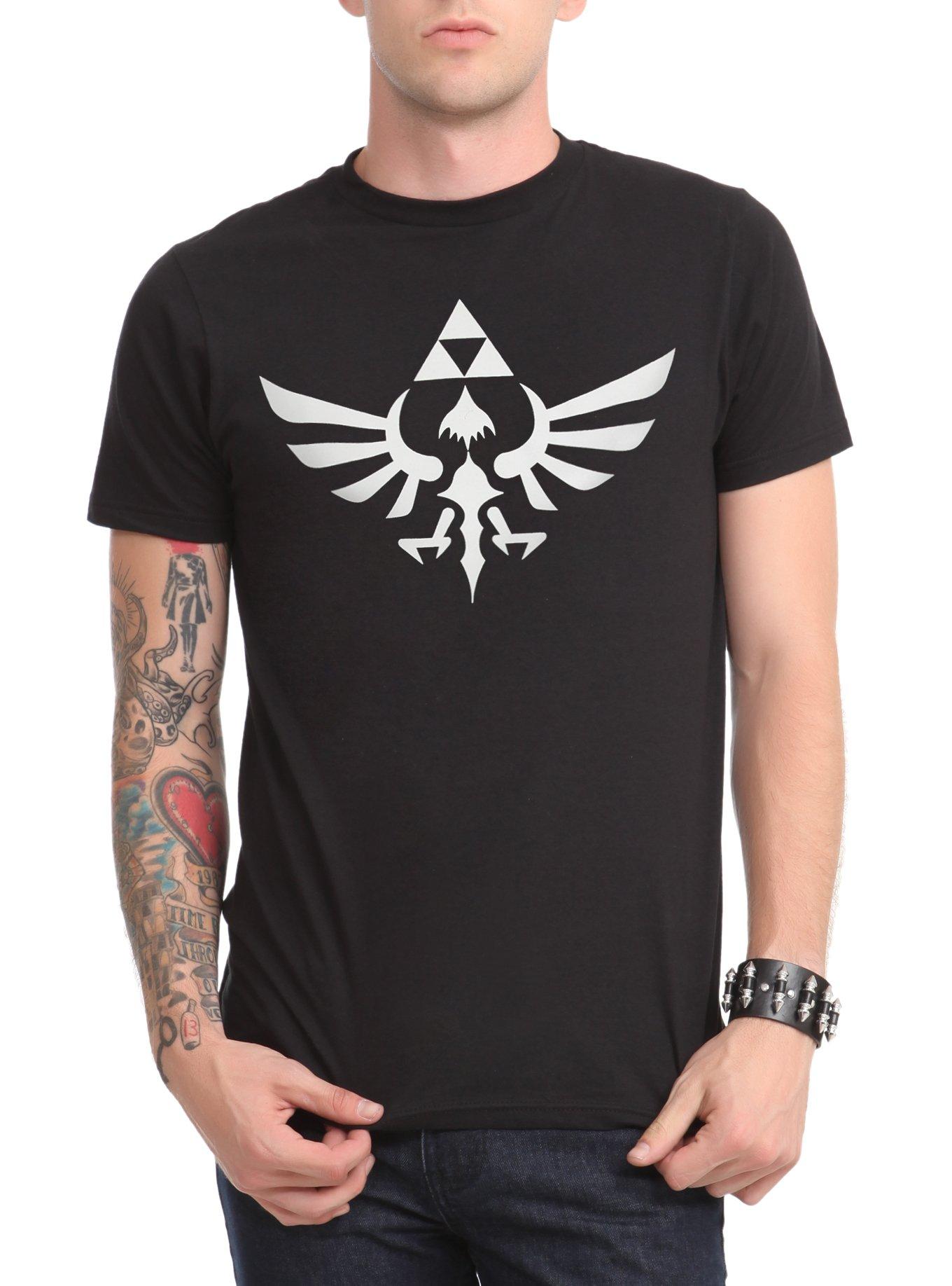Nintendo The Legend Of Zelda Triumphant Triforce T-Shirt, BLACK, hi-res