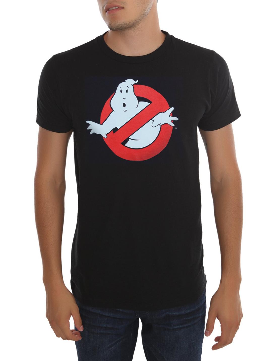 Ghostbusters Glow-In-The-Dark Logo T-Shirt, BLACK, hi-res