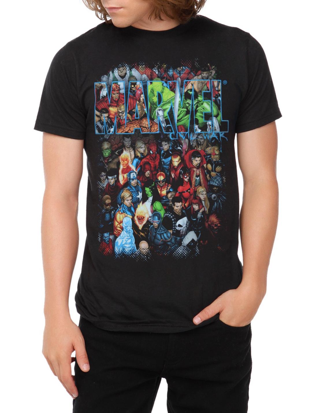 Marvel Civil War T-Shirt, BLACK, hi-res