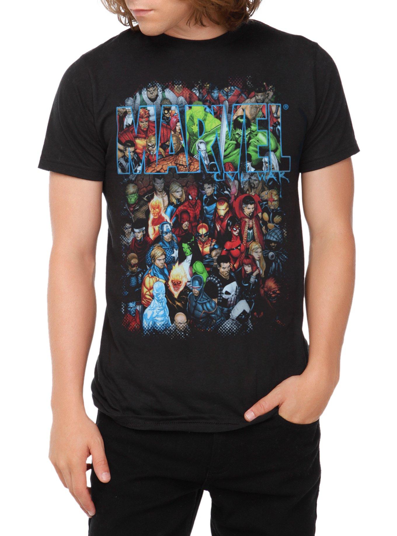 Marvel Civil War T-Shirt, BLACK, hi-res