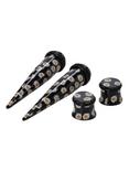 Acrylic Daisy Taper And Plug 4 Pack, BLACK, hi-res