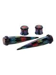 Acrylic Rainbow Dream Catchers Taper And Plug 4 Pack, BLACK, hi-res